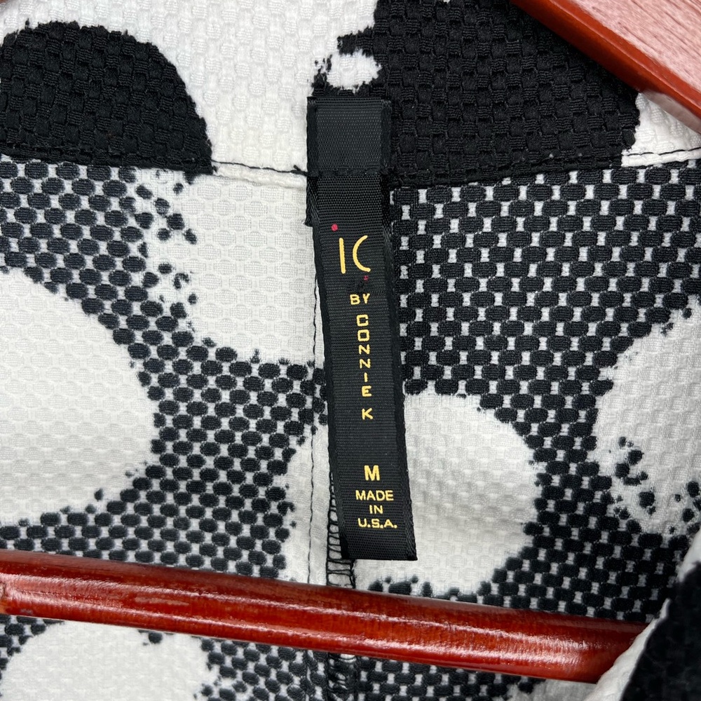 IC‎ By Connie K Large Polka Dot Women's Blazer Top - Black and White - Picture 5 of 9